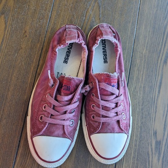 Women's Converse Slip-ons Size 8 RED - Picture 1 of 3